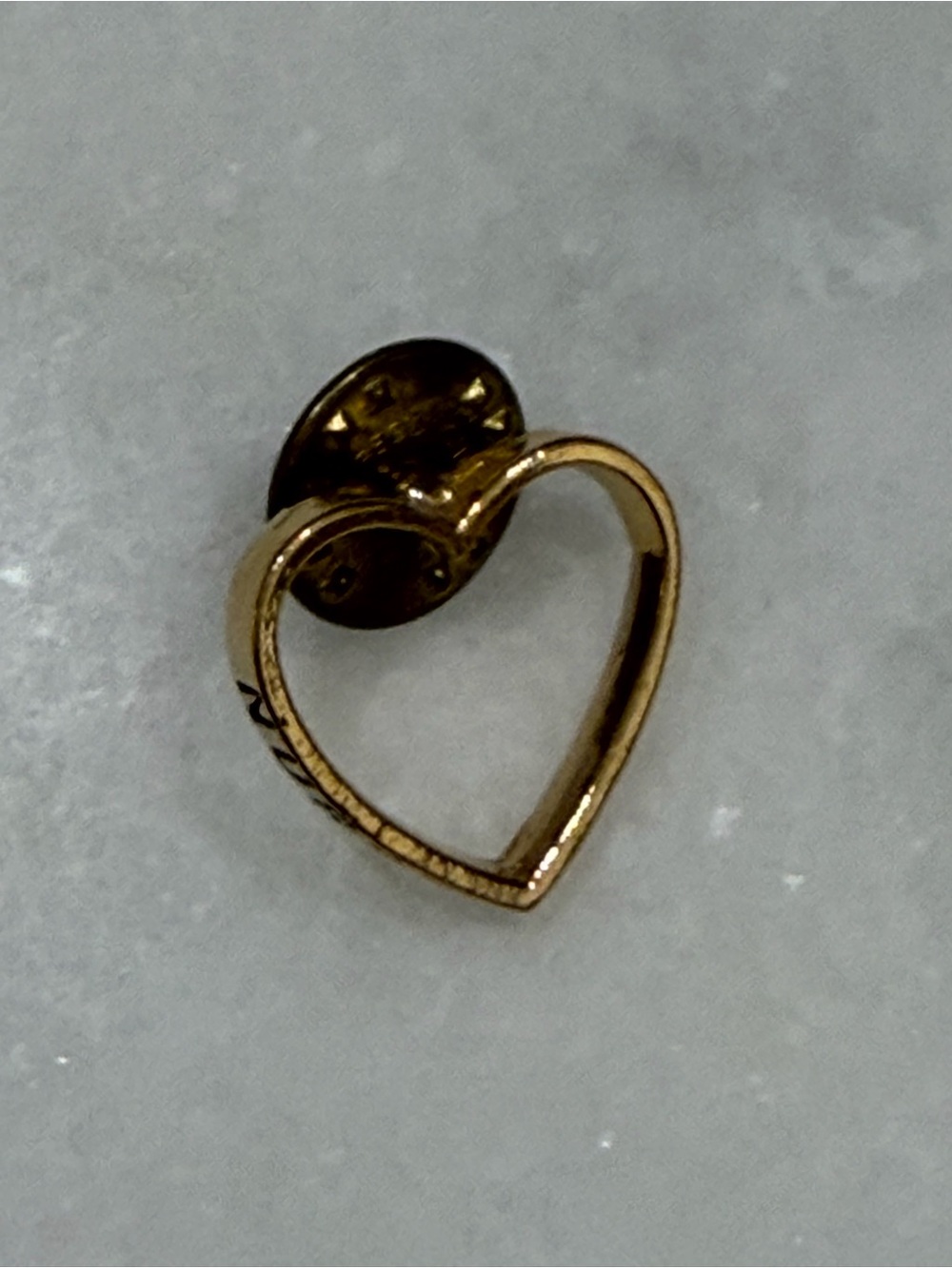Gold Heart Nurse Tack Pin - Jewelry